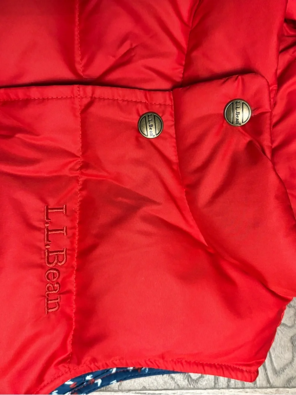 LL Bean Kids Down Field Vest Dark Red DownTek Puffer M 10-12 NWT
